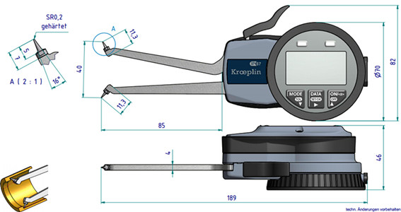 德國內徑卡規G2G20尺寸圖 
