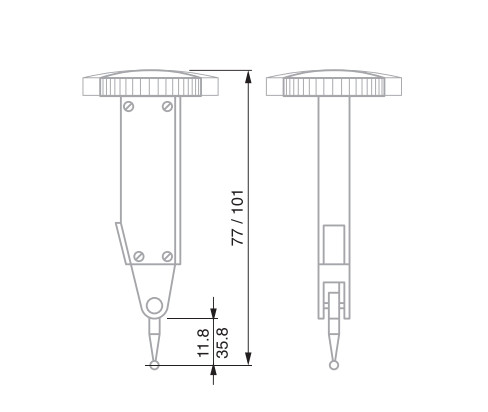 垂直型杠桿指示表尺寸 