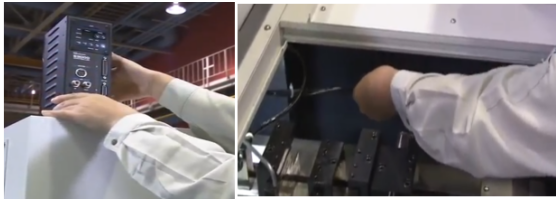 將控制器放在機(jī)床頂部