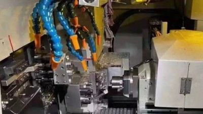 津上BO206走心機(jī)紫銅銑削，8萬轉(zhuǎn)高頻銑高精度加工