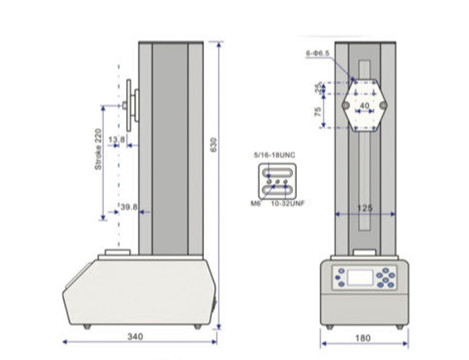 電動測力測臺尺寸圖