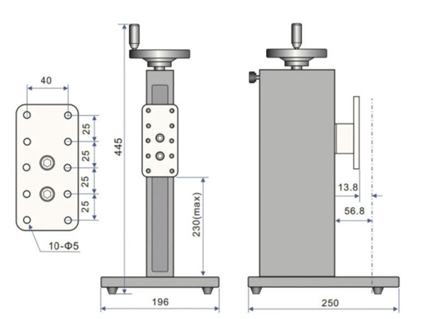 德國恩派克斯手動測力測試臺尺寸圖 