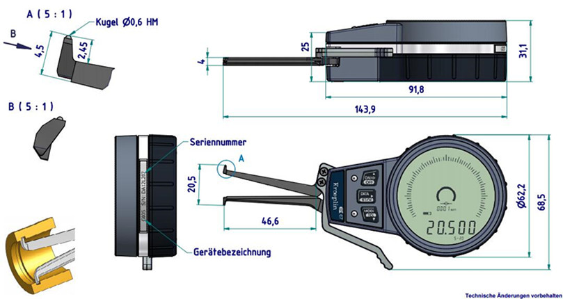 內徑卡規G005尺寸圖 