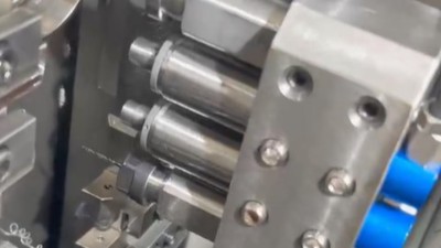 寧江走心機(jī)打孔座銑削，可用6萬轉(zhuǎn)高速電主軸高速銑削